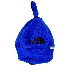 North Face “Born to Explore” Baby Toddler Beanie Winter Polartec Hat Blue